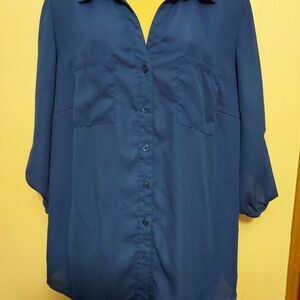 +Plus  size 2X  VGC  pit to pit 24 1/4 length 29 Blue